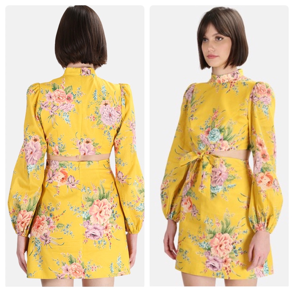 ZIMMERMANN Zinnia Bow Cut Out Mini Dress - Picture 8 of 16